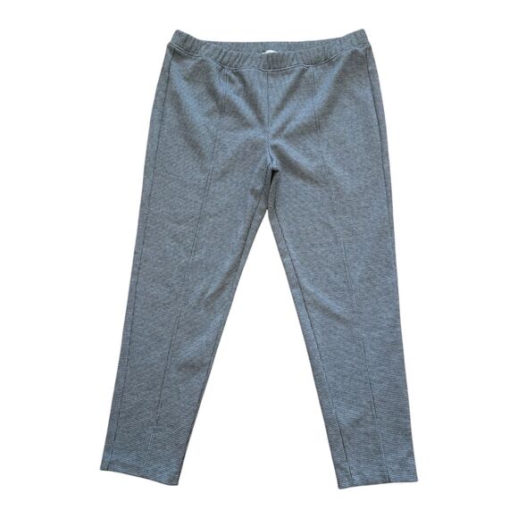 Talbots Women's Elastic-Waist Ponte Ankle Leggings • Houndstooth • Stretch • XL - Picture 2 of 8